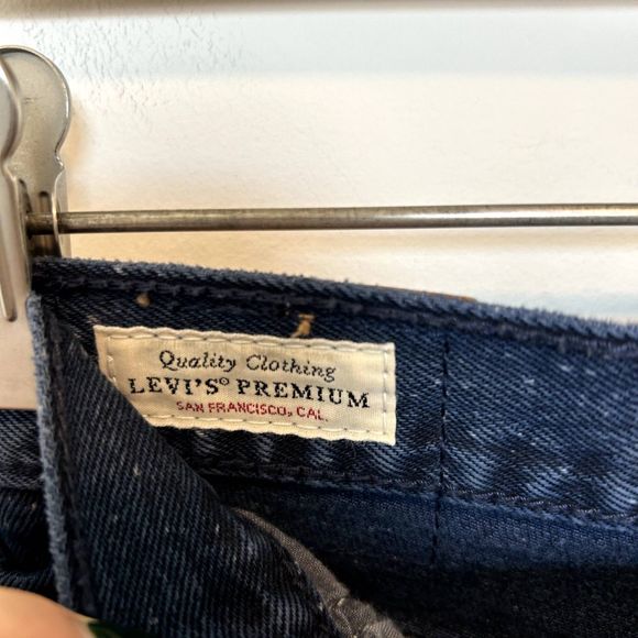 Levi's Womens Wedgie Jeans Size 31 Dark Wash Speckled Print Button-fly High-rise - Picture 4 of 14